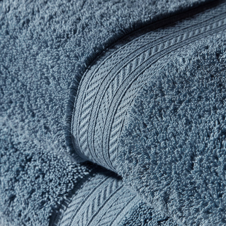Close-up of CHRISTY Renaissance Towels - Denim