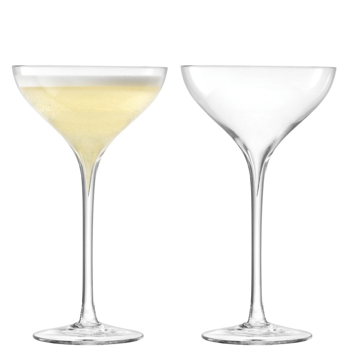 LSA Savoy Champagne Saucer 250ml Clear x 2