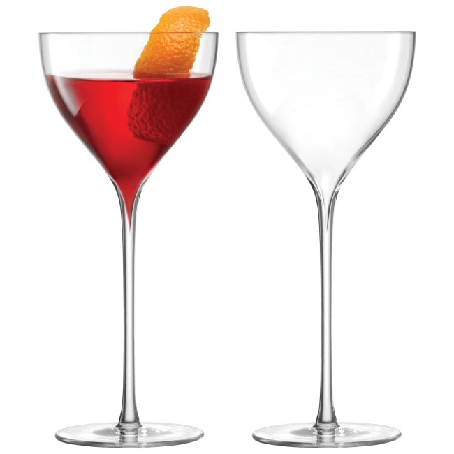 LSA Savoy Nick & Nora Glass 210ml Clear x 2