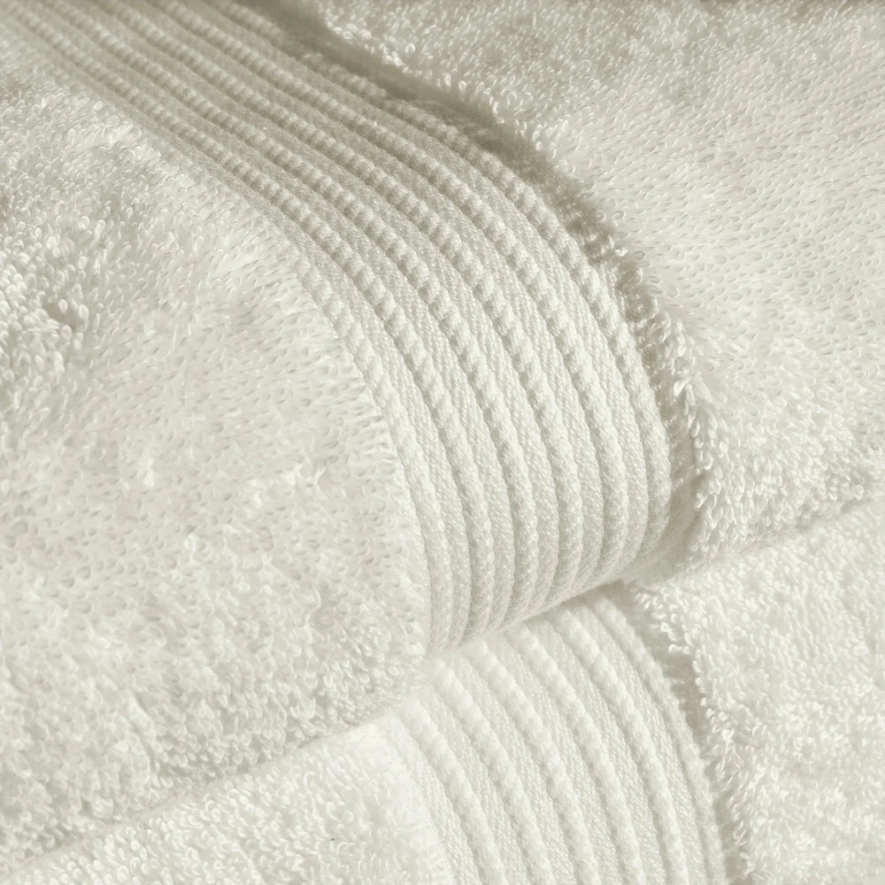 Close-up of textured white fabric