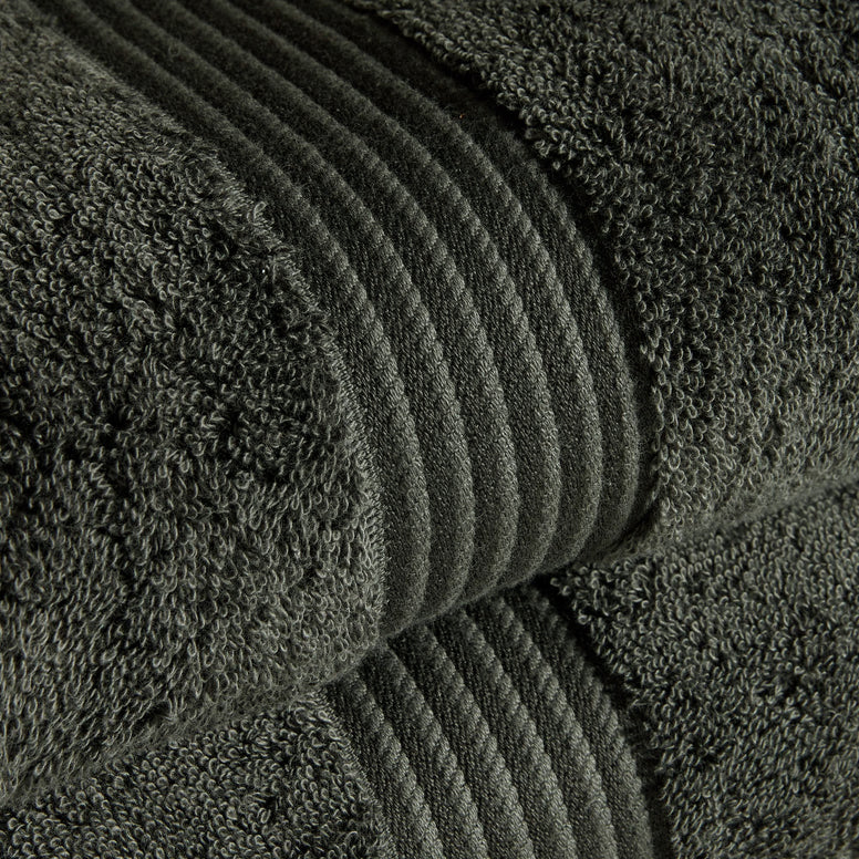 Close-up of a CHRISTY Supreme Hygro Towels - Graphite