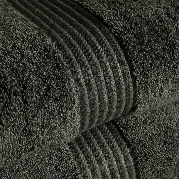 Close-up of a CHRISTY Supreme Hygro Towels - Graphite