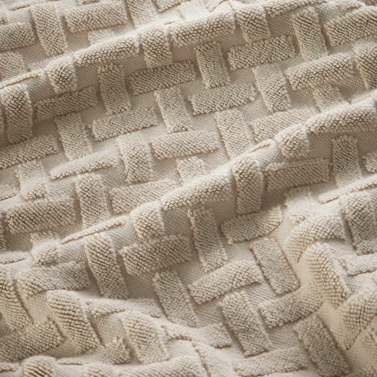 Close-up of CHRISTY Trellis Towels - Oak