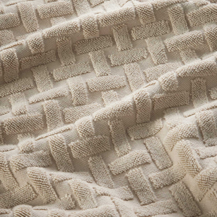 Close-up of CHRISTY Trellis Towels - Oak