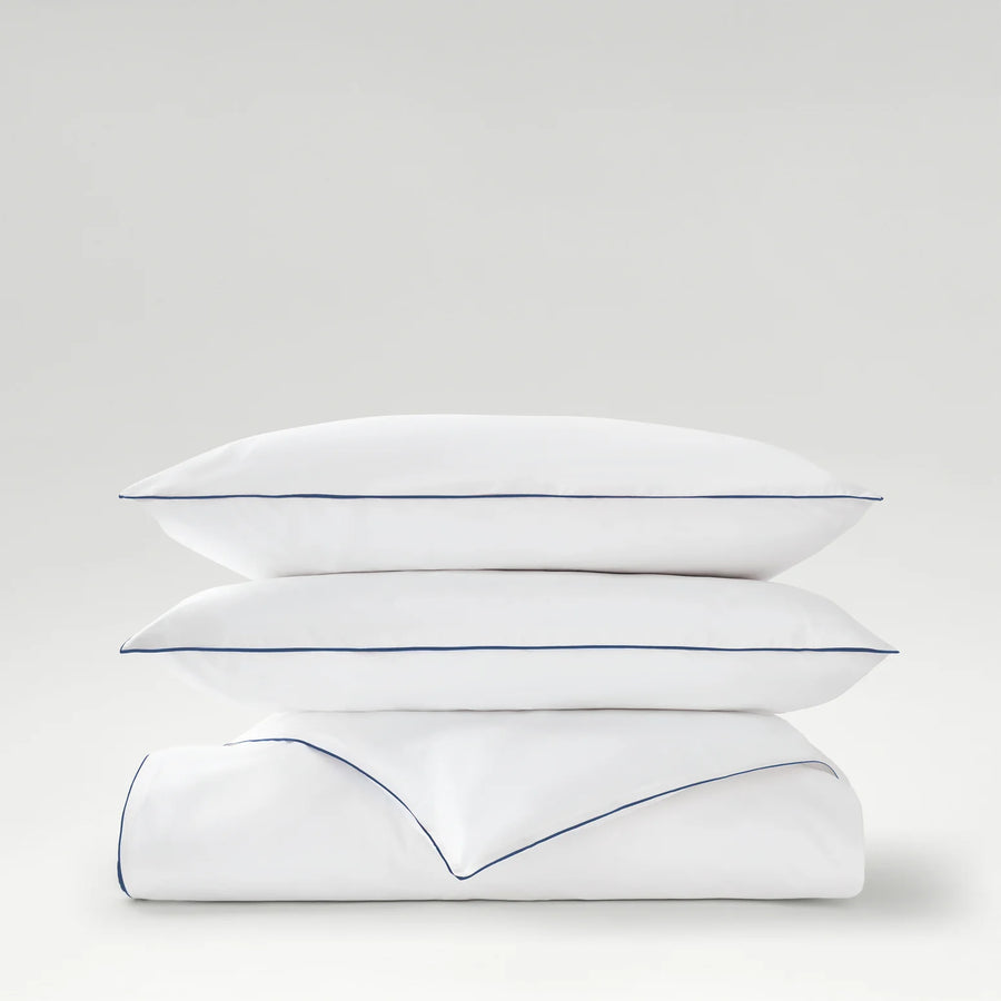 CHRISTY Classic Percale Cotton Duvet Set - Navy