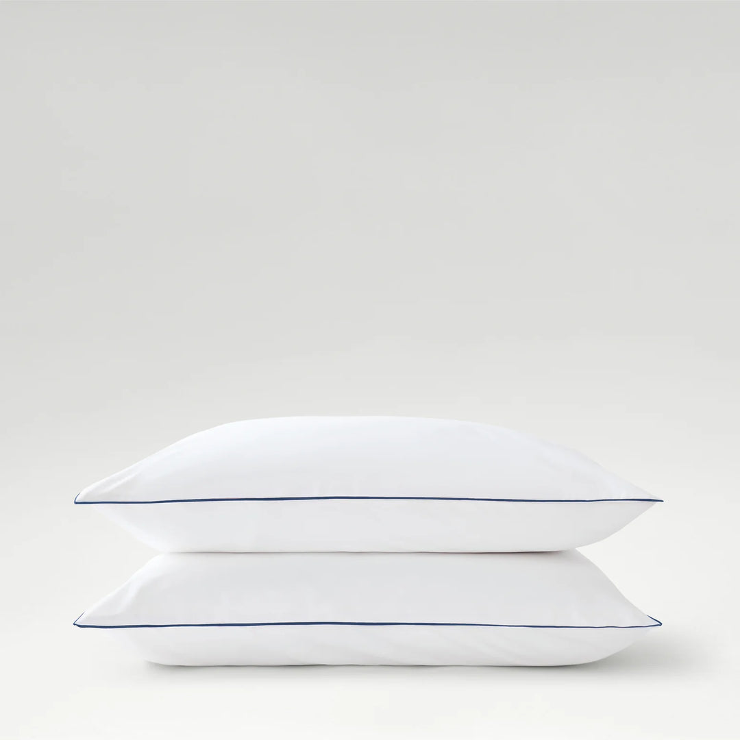 CHRISTY Classic Percale Cotton Standard pillowcase pair Navy - Pack of Two