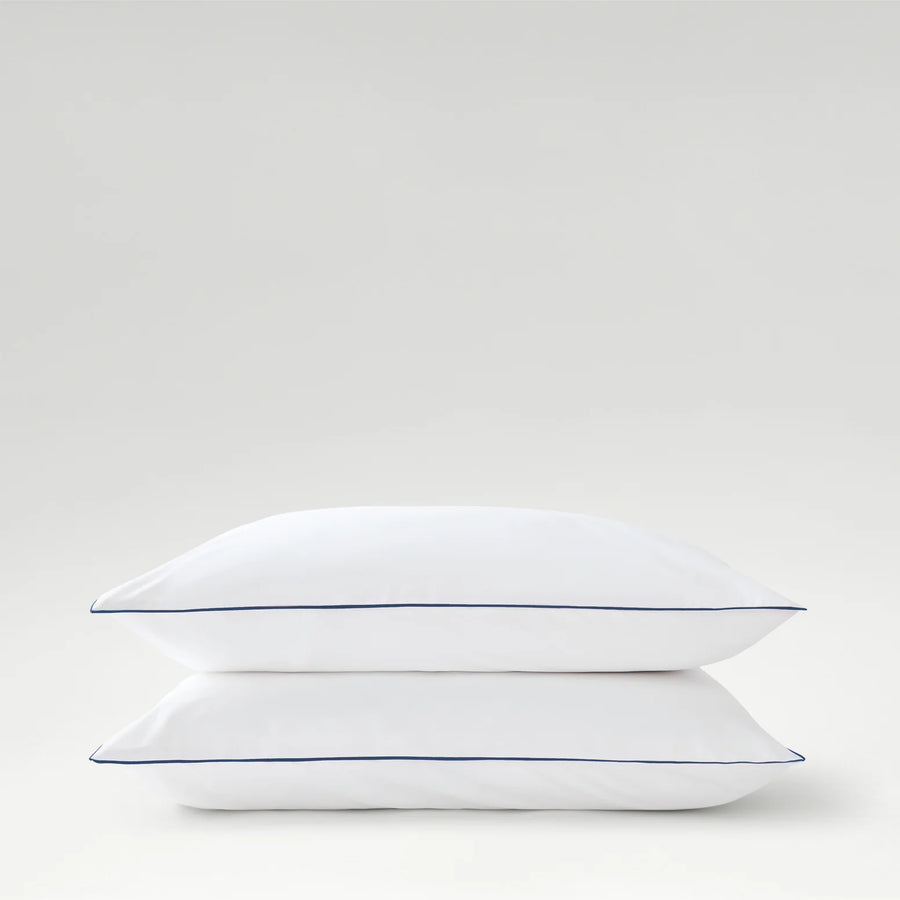CHRISTY Classic Percale Cotton Standard pillowcase pair Navy - Pack of Two