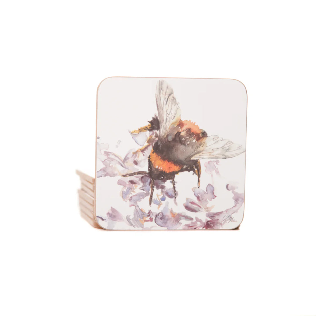 Meg Hawkins Bee Watercolour Design Coasters 3 Pack