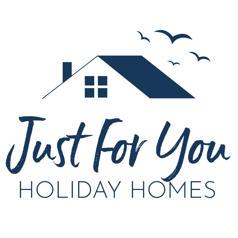 Logo for 'Just For You Holiday Homes' with a house and birds design.