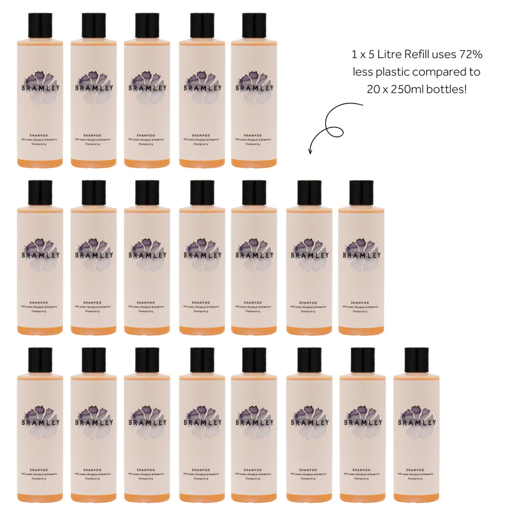 Shampoo 5 Litre with Lemon, Mandarin & Rosemary essential oils