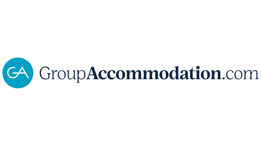 Logo of Group Accommodation.com with a blue circle and 'GA' initials on a white background.